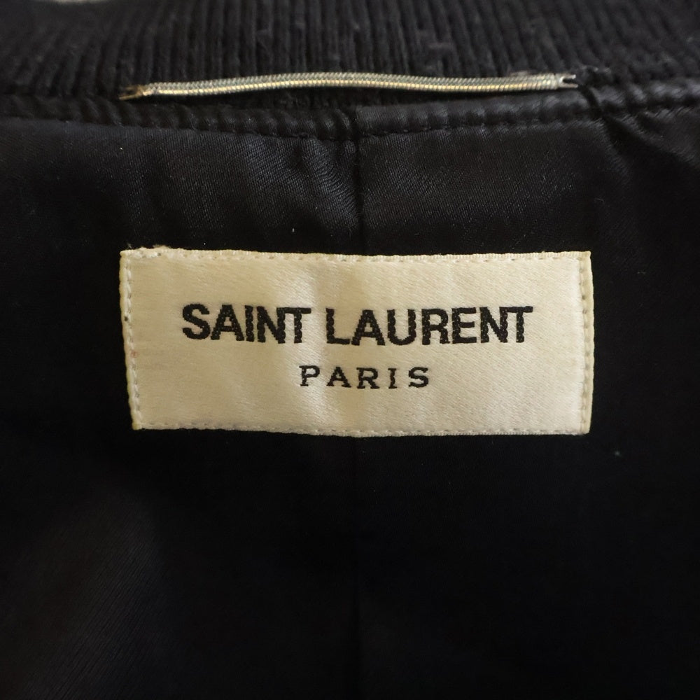 SAINT LAURENT PARIS(サンローランパリ) 20SS ビジューデザイン ナポレオン テディジャケット ブルゾン レッド 598813 Y287S