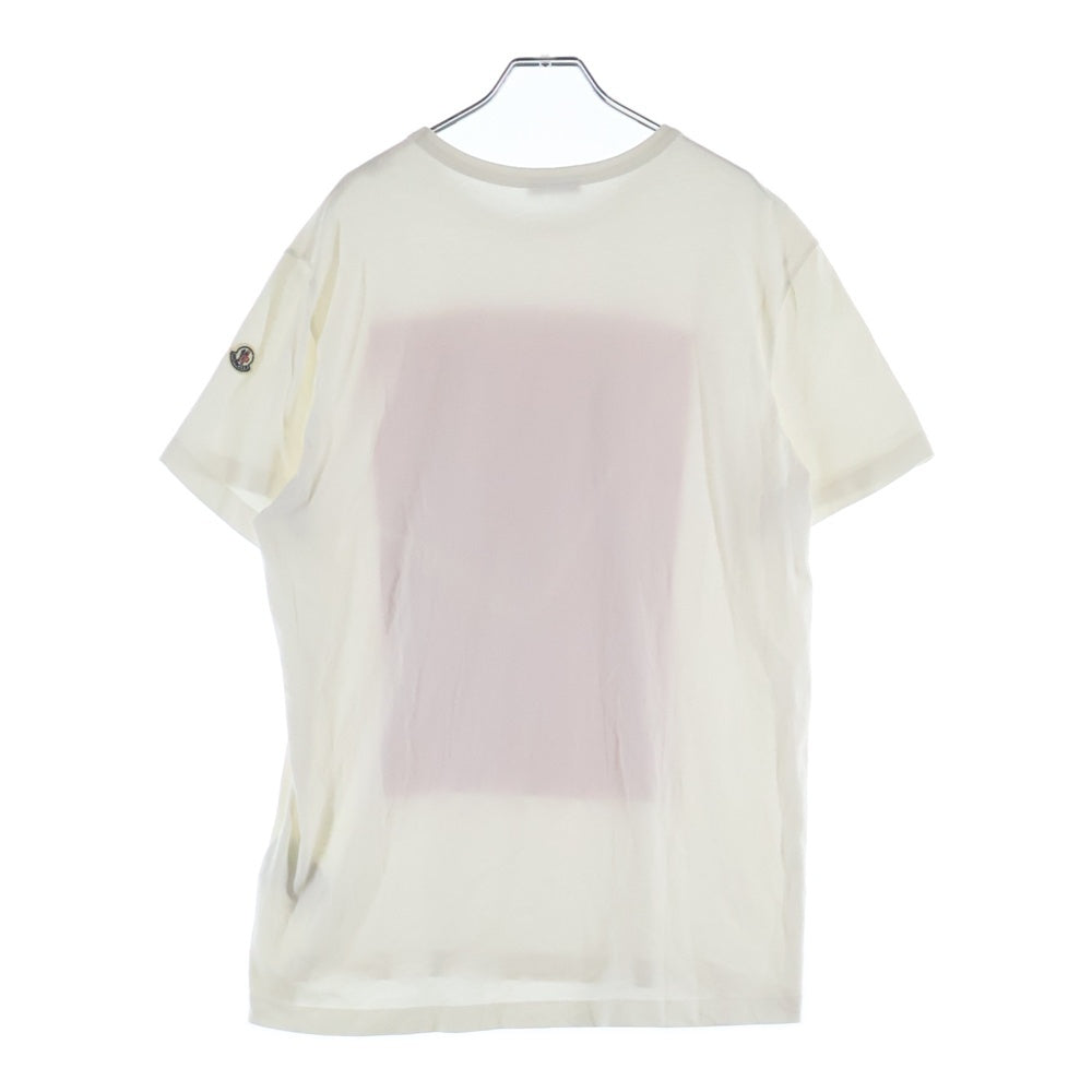 MONCLER(モンクレール) 20SS フロントプリント クルーネック半袖Tシャツカットソー ホワイト/レッド F10918C70510 8390T