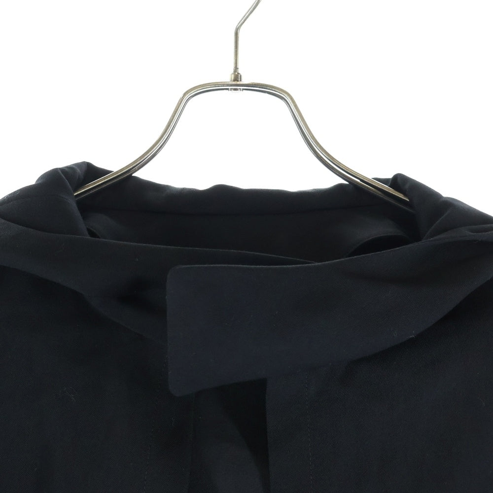discord Yohji Yamamoto(ディスコード ヨウジヤマモト) 21SS フーディ ケープポンチョ ウール ブラック DR-C01-100