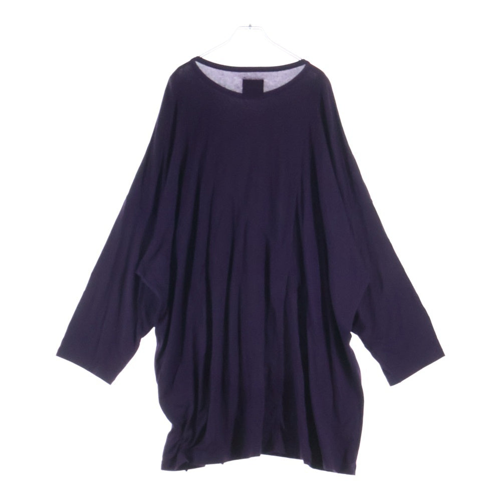 B Yohji Yamamoto(ビー ヨウジヤマモト) ギャザーデザイン 変形 長袖シャツ カットソー パープル NR-T79-273 レディース