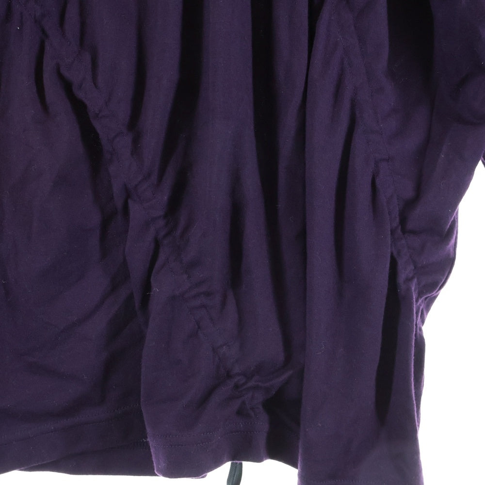 B Yohji Yamamoto(ビー ヨウジヤマモト) ギャザーデザイン 変形 長袖シャツ カットソー パープル NR-T79-273 レディース