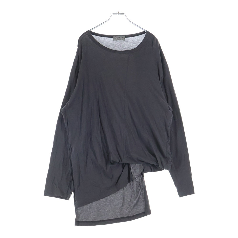 Yohji Yamamoto POUR HOMME(ヨウジヤマモト プールオム) 20SS アシンメトリー 長袖シャツ カットソー グレー HN-T89-880