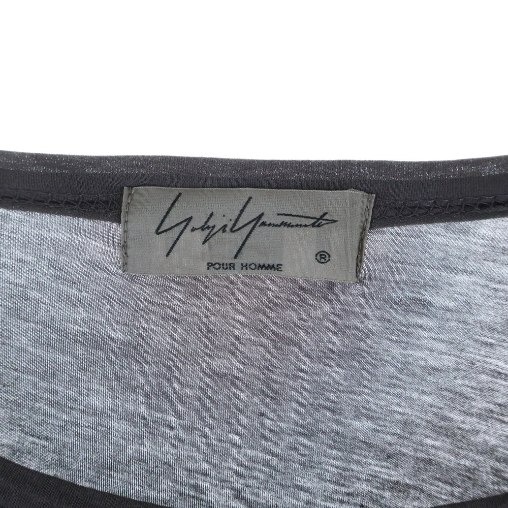 Yohji Yamamoto POUR HOMME(ヨウジヤマモト プールオム) 20SS アシンメトリー 長袖シャツ カットソー グレー HN-T89-880