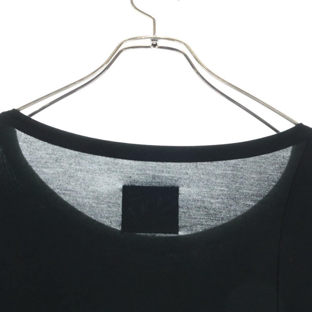 B Yohji Yamamoto(ビー ヨウジヤマモト) アシンメトリー ロングスリーブ カットソー 長袖シャツ ブラック NV-T71-970
