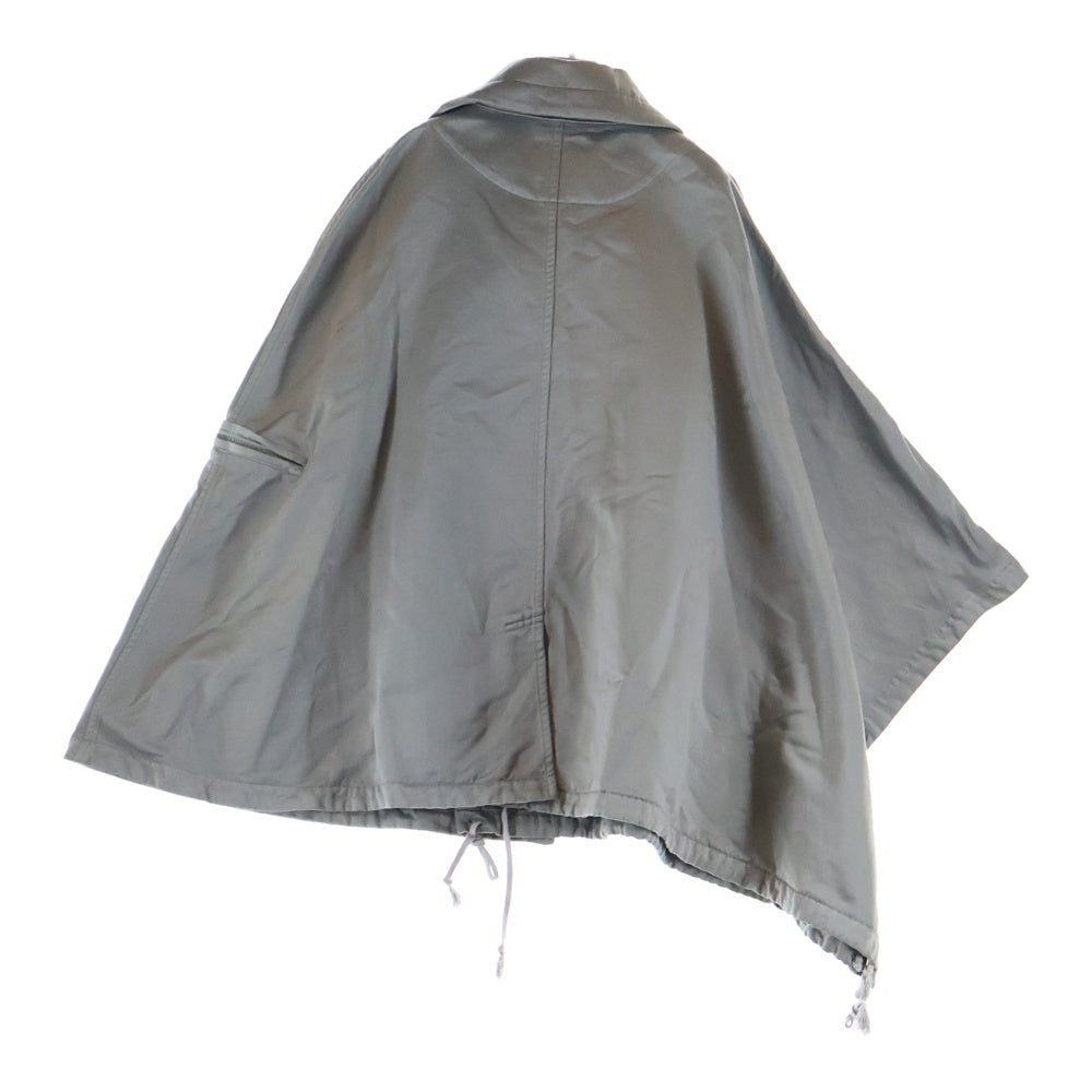 YOHJI YAMAMOTO REGULATION(ヨウジヤマモト レギュレーション) Cape Poncho Jacket アシンメトリー ポンチョ グレー FV-J51-007