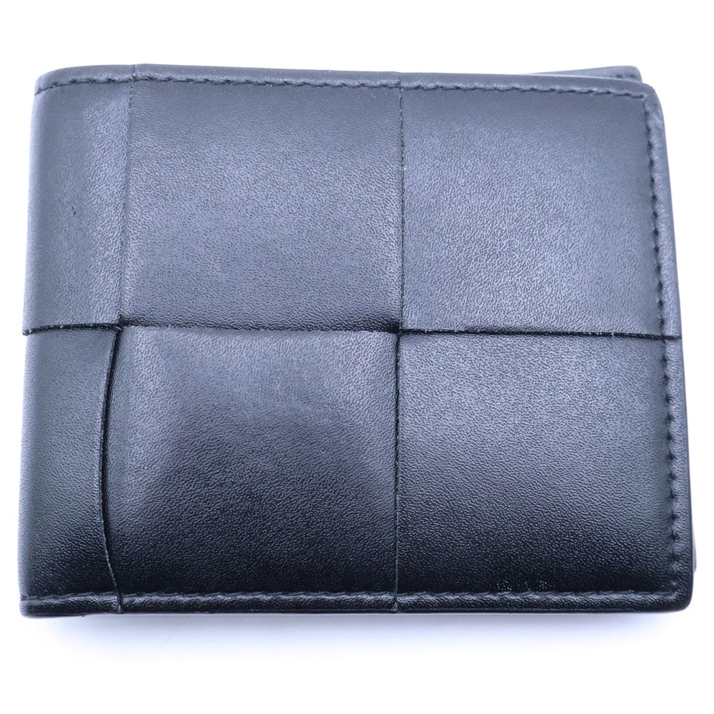 BOTTEGA VENETA(ボッテガヴェネタ) カセット マキシイントレチャート ウォレット レザー 2つ折り財布 ブラック 743004VBWD28803