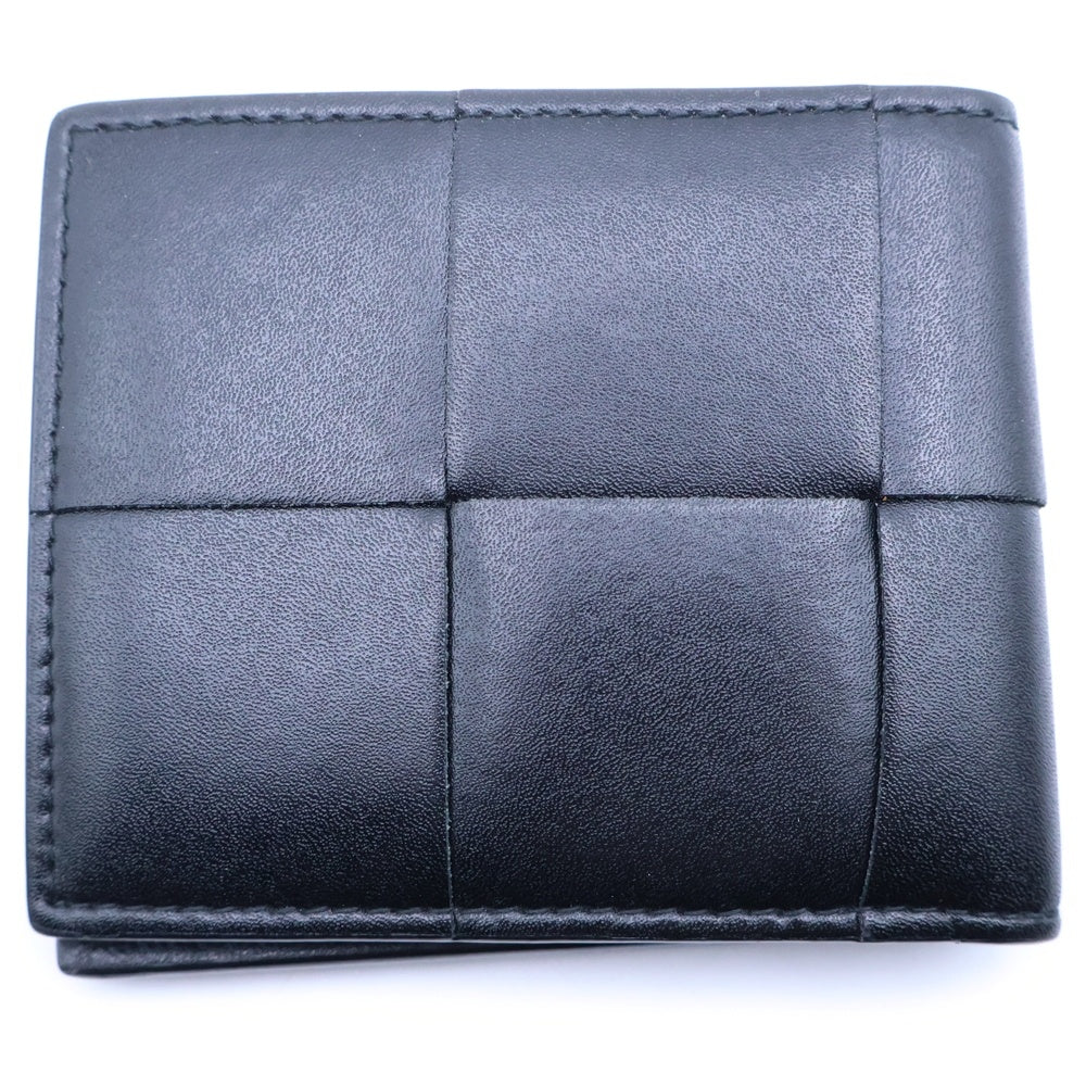 BOTTEGA VENETA(ボッテガヴェネタ) カセット マキシイントレチャート ウォレット レザー 2つ折り財布 ブラック 743004VBWD28803