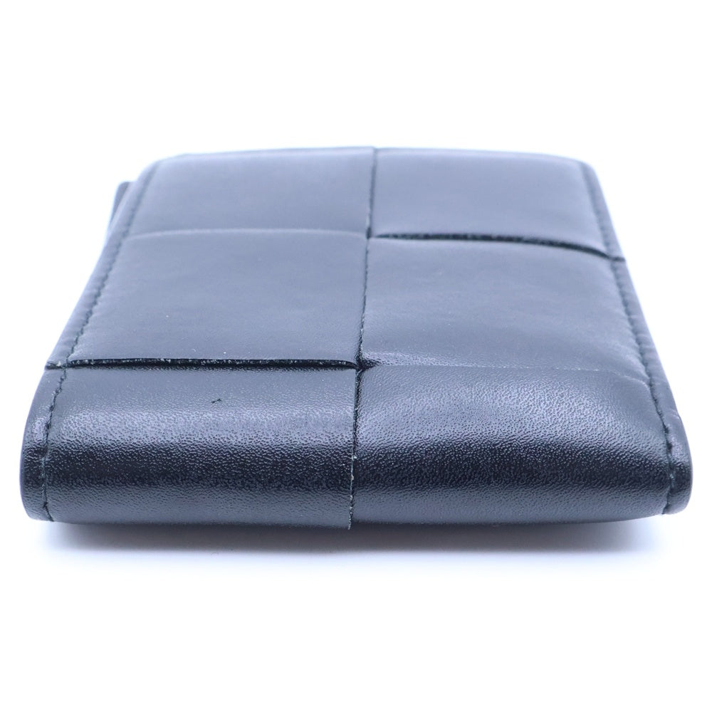 BOTTEGA VENETA(ボッテガヴェネタ) カセット マキシイントレチャート ウォレット レザー 2つ折り財布 ブラック 743004VBWD28803