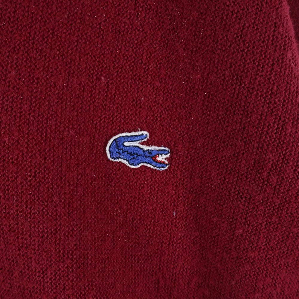 LACOSTE(ラコステ) 70s IZOD ワンポイントロゴ クルーネックニットセーター レッド