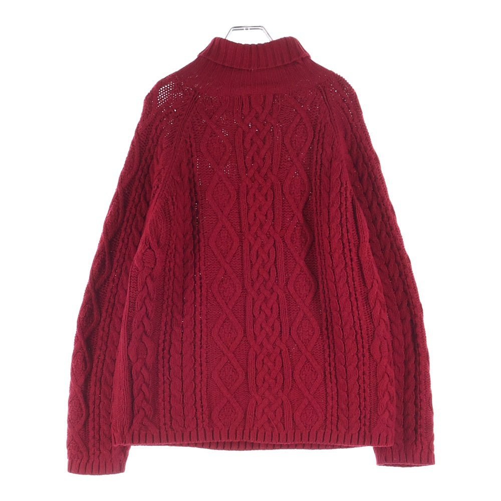L.L.Bean(エルエルビーン) 80s VINTAGE ハイネック ケーブルニット セーター レッド