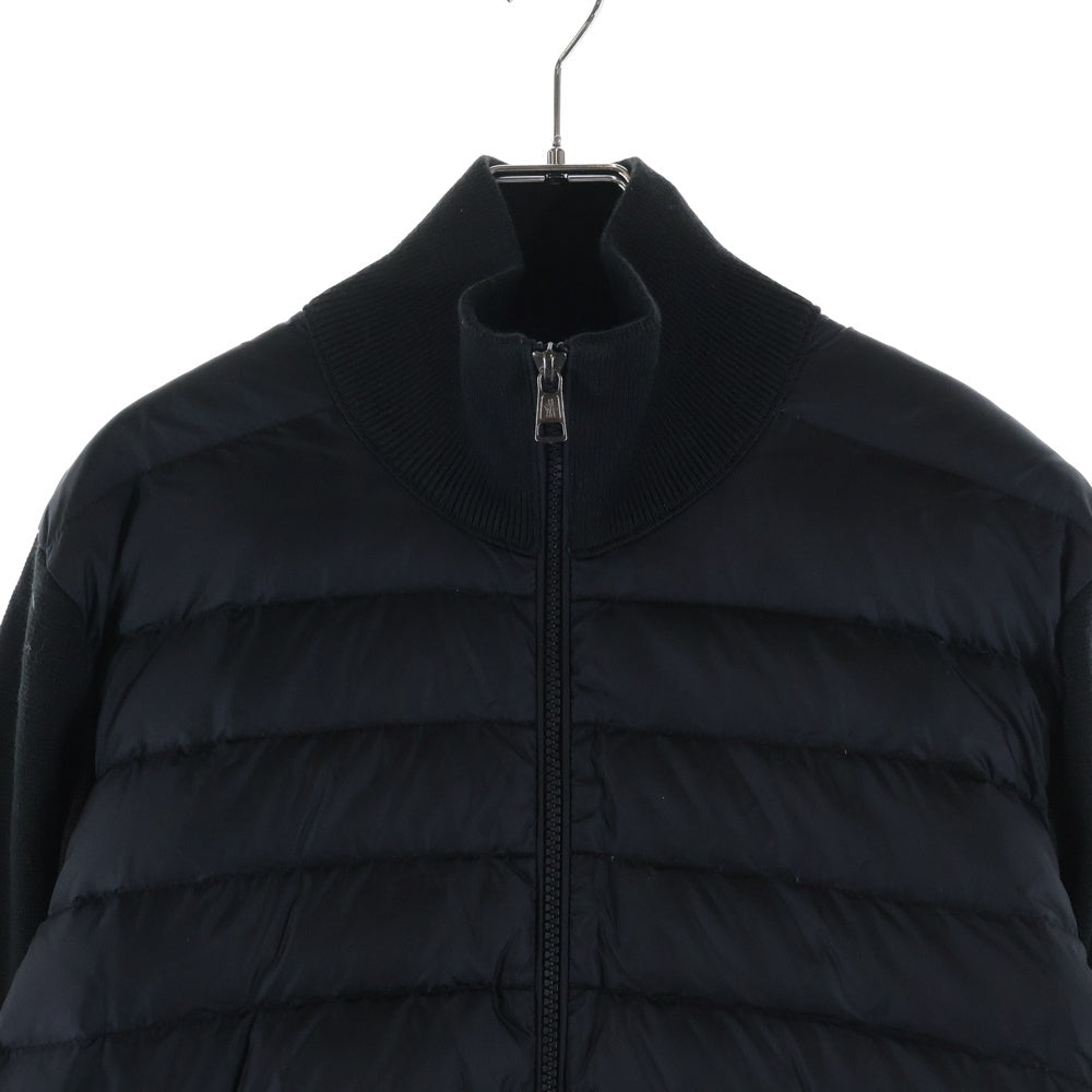 MONCLER(モンクレール) 17AW MAGLIONE TRICOT CARDIGAN C20919412700 マグリオン ニット切替ジップアップダウンジャケット ブラック