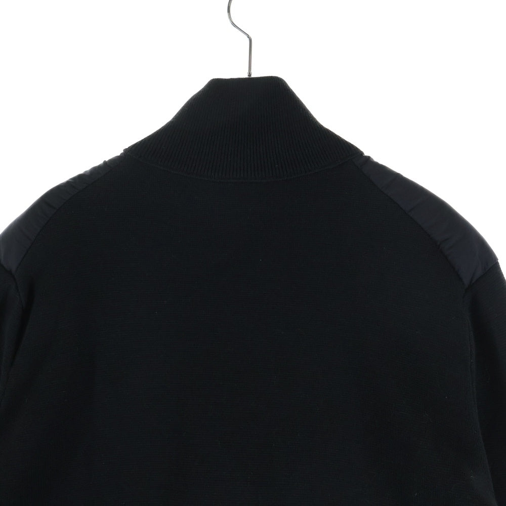 MONCLER(モンクレール) 17AW MAGLIONE TRICOT CARDIGAN C20919412700 マグリオン ニット切替ジップアップダウンジャケット ブラック