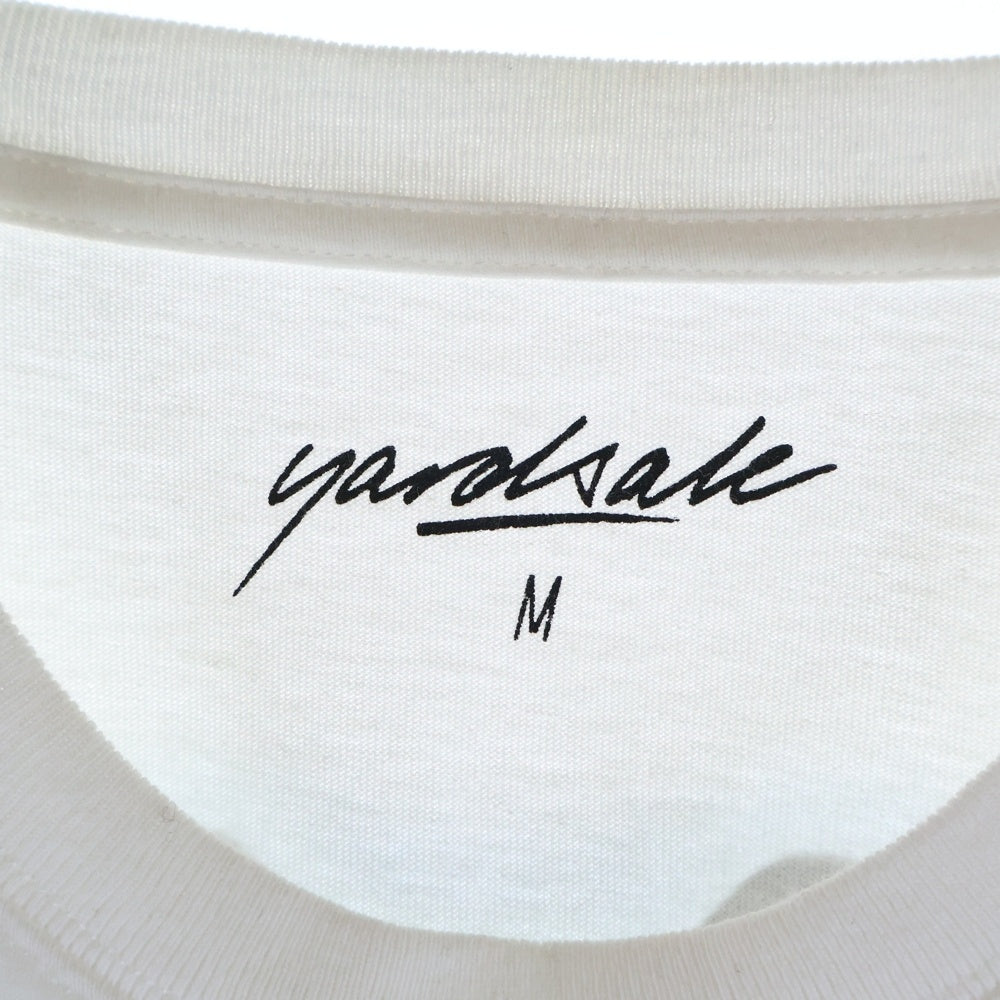 NO BRAND(ノーブランド) YADSALE(ヤードセール)Grudge Tee フロントプリント クルーネック半袖Tシャツカットソー ホワイト