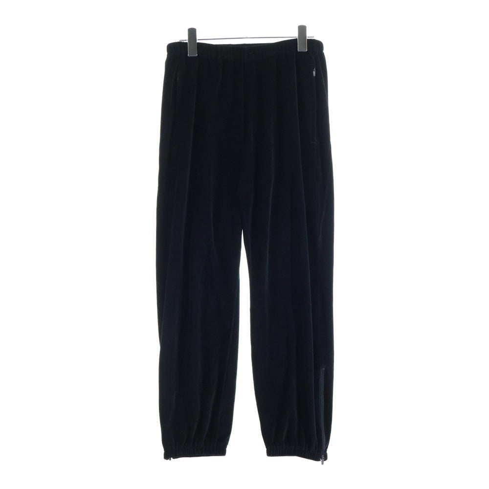Needles(ニードルス) Zipped Sweat Pant C/Pe Velour IN203 ベロア ジップスウェットパンツ ブラック