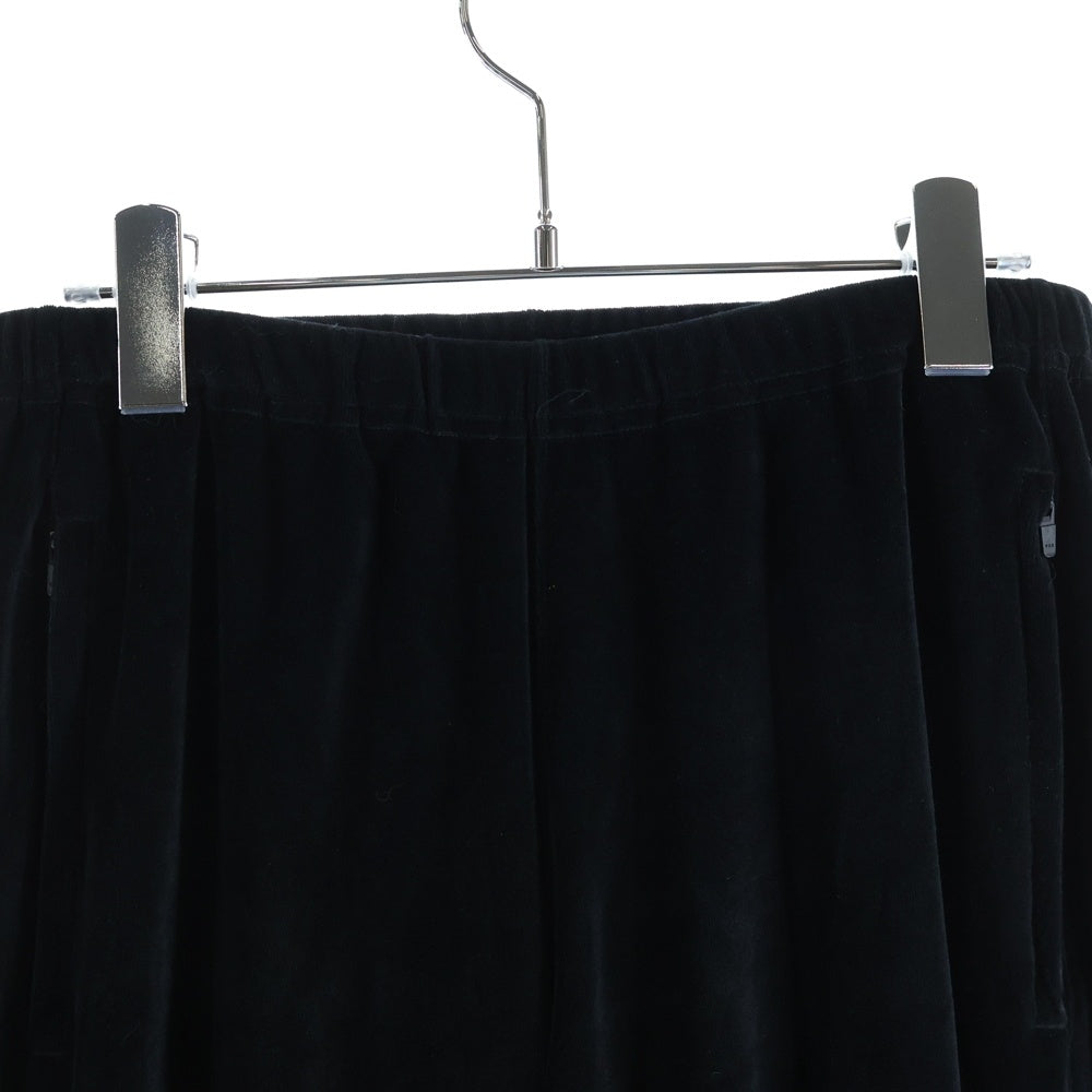 Needles(ニードルス) Zipped Sweat Pant C/Pe Velour IN203 ベロア ジップスウェットパンツ ブラック