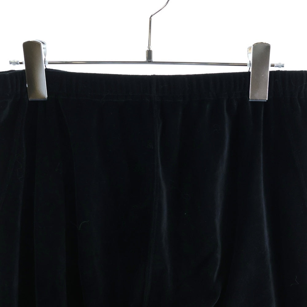 Needles(ニードルス) Zipped Sweat Pant C/Pe Velour IN203 ベロア ジップスウェットパンツ ブラック