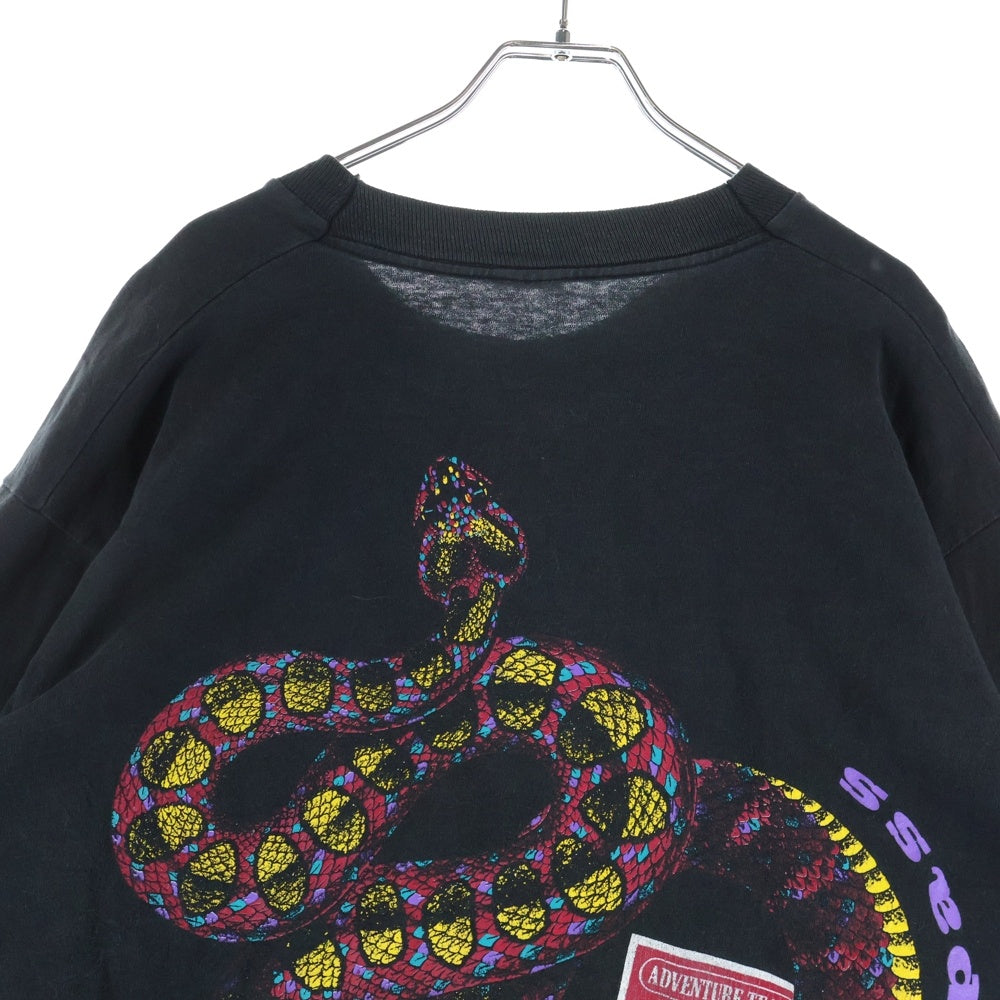 VINTAGE(ヴィンテージ) 90S MARLBORO SNAKE PASS POCKET TEE USA製 マルボロ スネークパス ポケット クルーネック半袖Tシャツカットソー ブラック