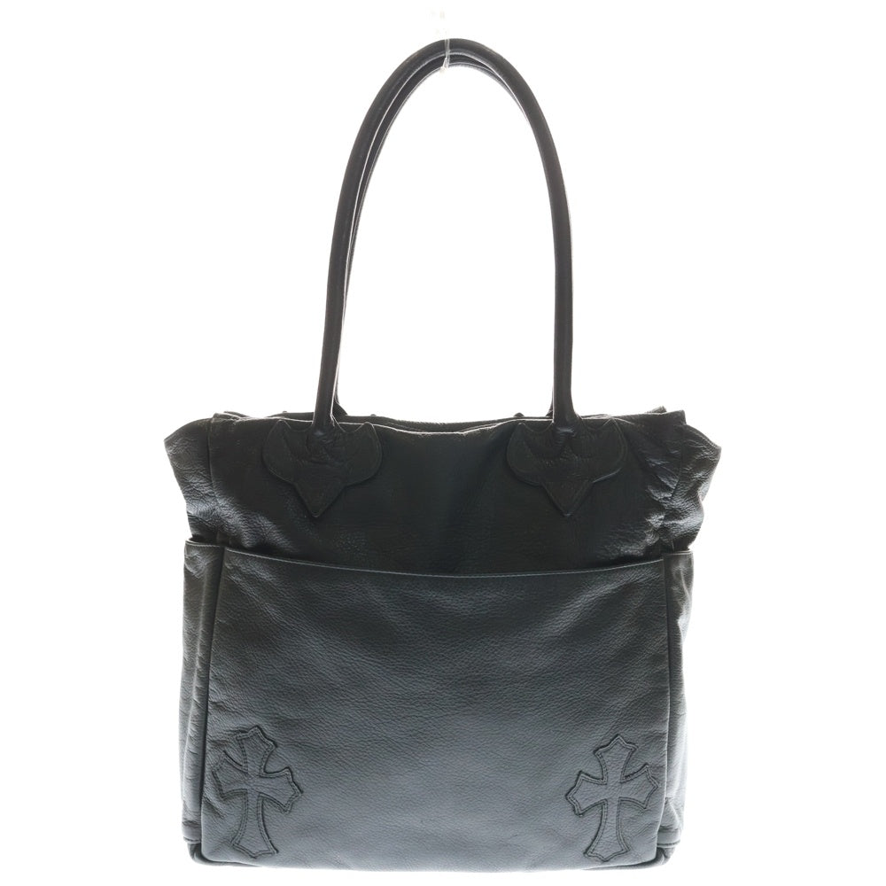 CHROME HEARTS(クロムハーツ) TOTE BAG 4 POCKET 4 CROS PATCH 4ポケット クロスパッチ付き レザートートバッグ ブラック