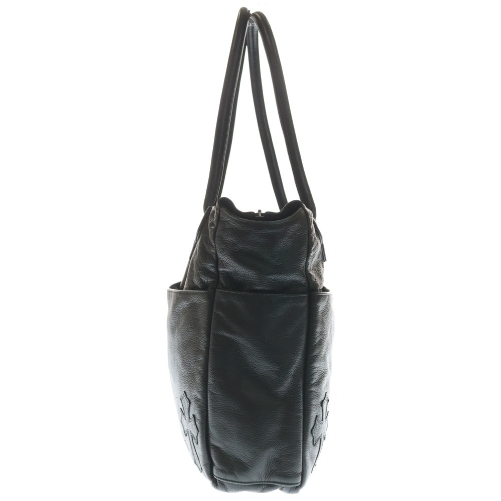 CHROME HEARTS(クロムハーツ) TOTE BAG 4 POCKET 4 CROS PATCH 4ポケット クロスパッチ付き レザートートバッグ ブラック