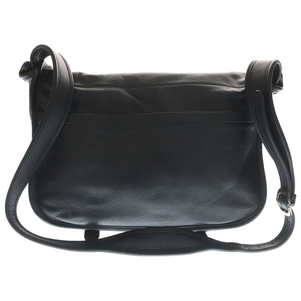 CHROME HEARTS(クロムハーツ) SHOULDER BAG-CEME セメタリークロスパッチレザーショルダーバッグ ブラック
