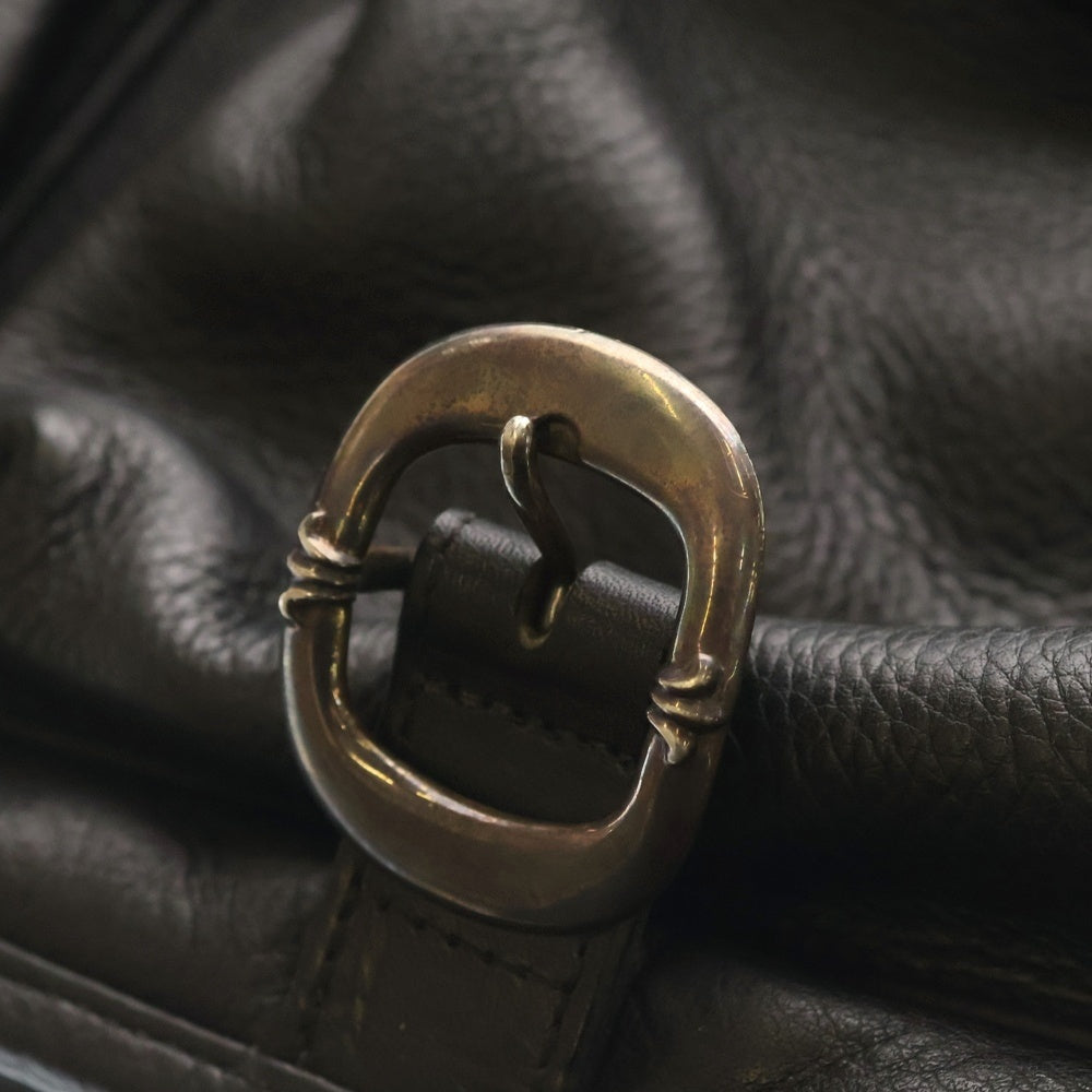 CHROME HEARTS(クロムハーツ) SHOULDER BAG-CEME セメタリークロスパッチレザーショルダーバッグ ブラック