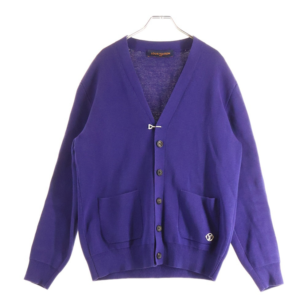 LOUIS VUITTON(ルイヴィトン) 22AW LVピンフック付きコットンニットカーディガン パープル RM222M MK1 HNN12W