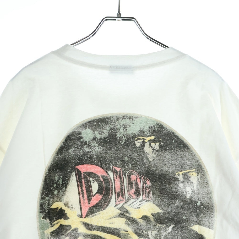 Dior HOMME(ディオールオム) 23SS Printed Sweat Shirt 393J675A0817 プリンテッドクルーネック長袖Tシャツカットソー ホワイト