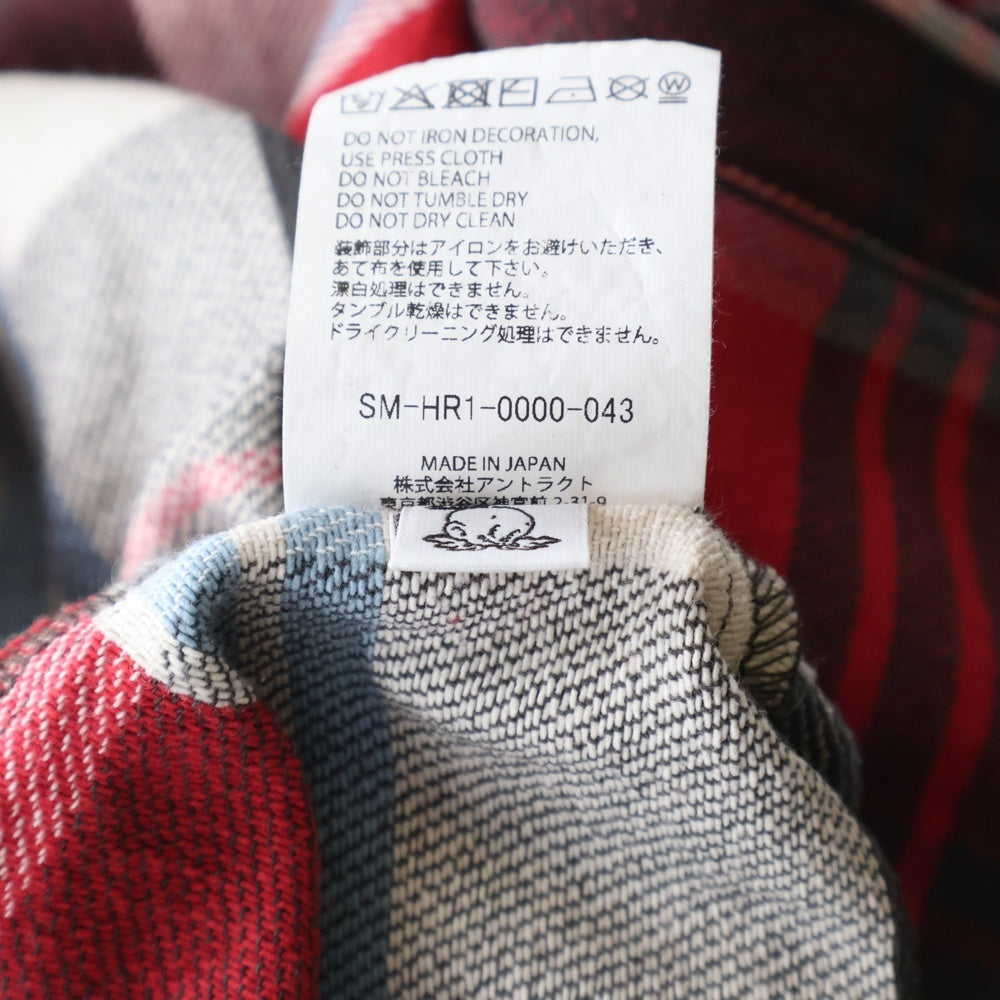SAINT MICHAEL(セントマイケル) 25AW FLANNEL SHIRT SM-HR1-0000-043 長袖フランネルシャツ レッド