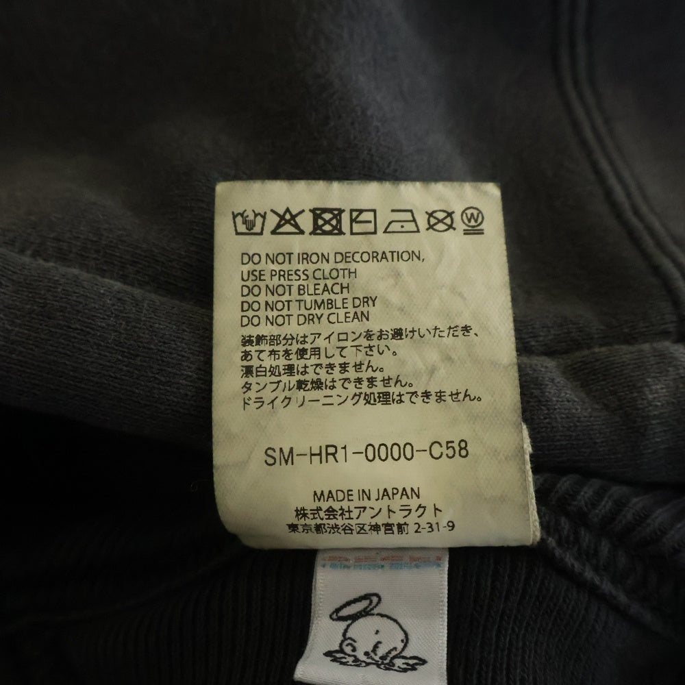 SAINT MICHAEL(セントマイケル) 25AW × BerBerJin BB AFTER Hoodie SM-HR1-0000-C58 ベルベルジン BBアフター ヴィンテージ加工 プルオーバーパーカー フーディ グレー