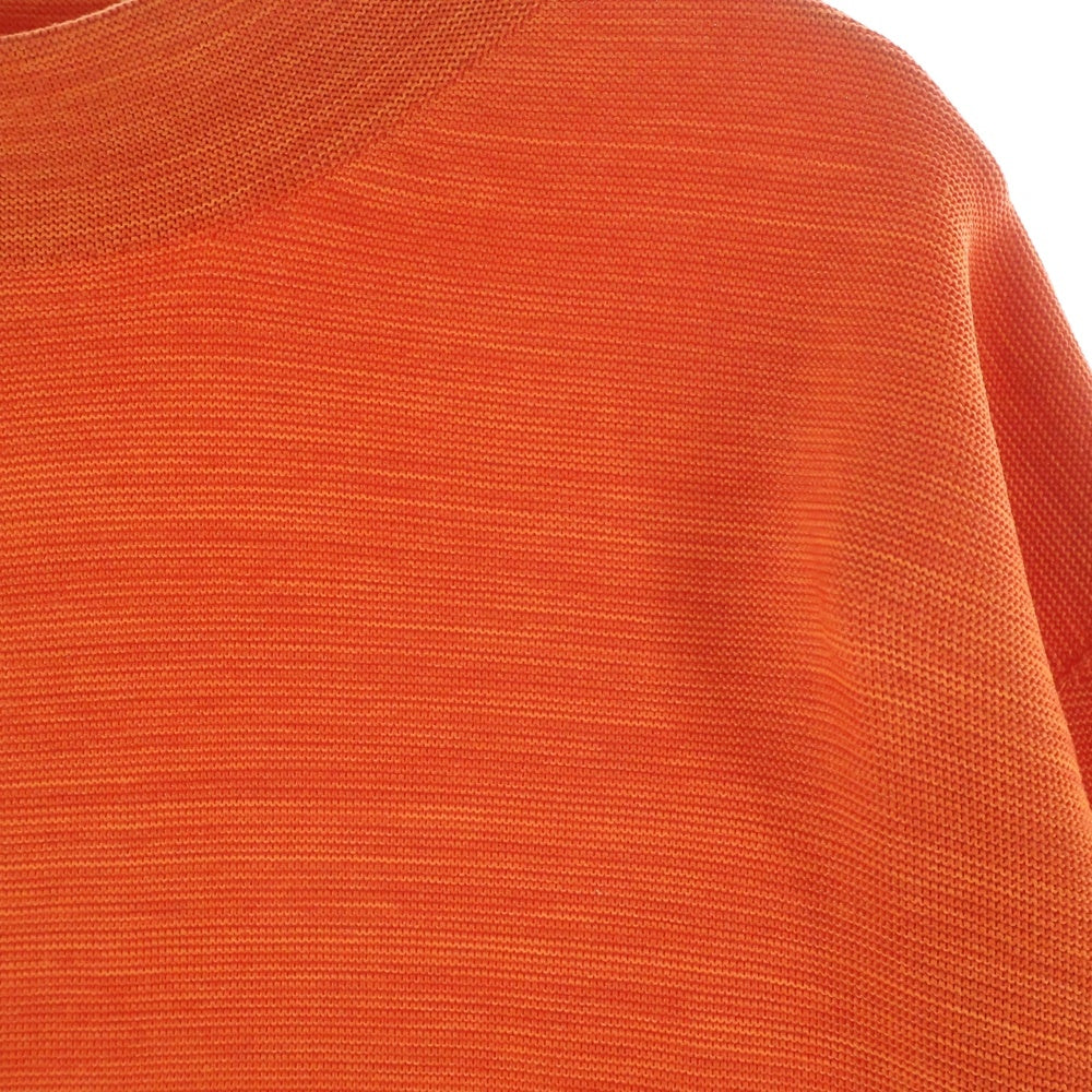 CFCL(シーエフシーエル) gather mock neck tee CF004KN064 ギャザーモックネック ハイネック ニットセーター オレンジ