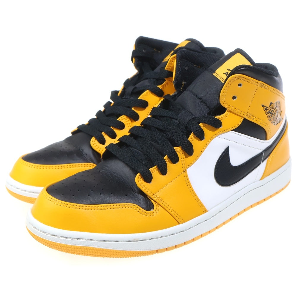 NIKE(ナイキ) AIR JORDAN 1 MID TAXI 554724-701 エアジョーダン1 ミッド タクシー ミッドカットスニーカー ブラック/イエロー US10/28cm