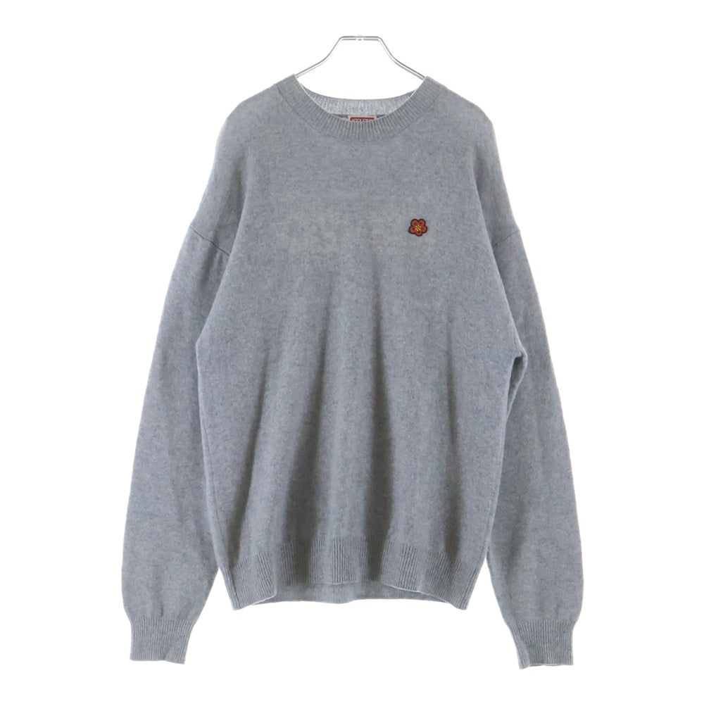 KENZO(ケンゾー) KENZO BOKE FLOWER CREW KNIT FC65PU3433LC ボケ フラワー クルーネックニットセーター グレー