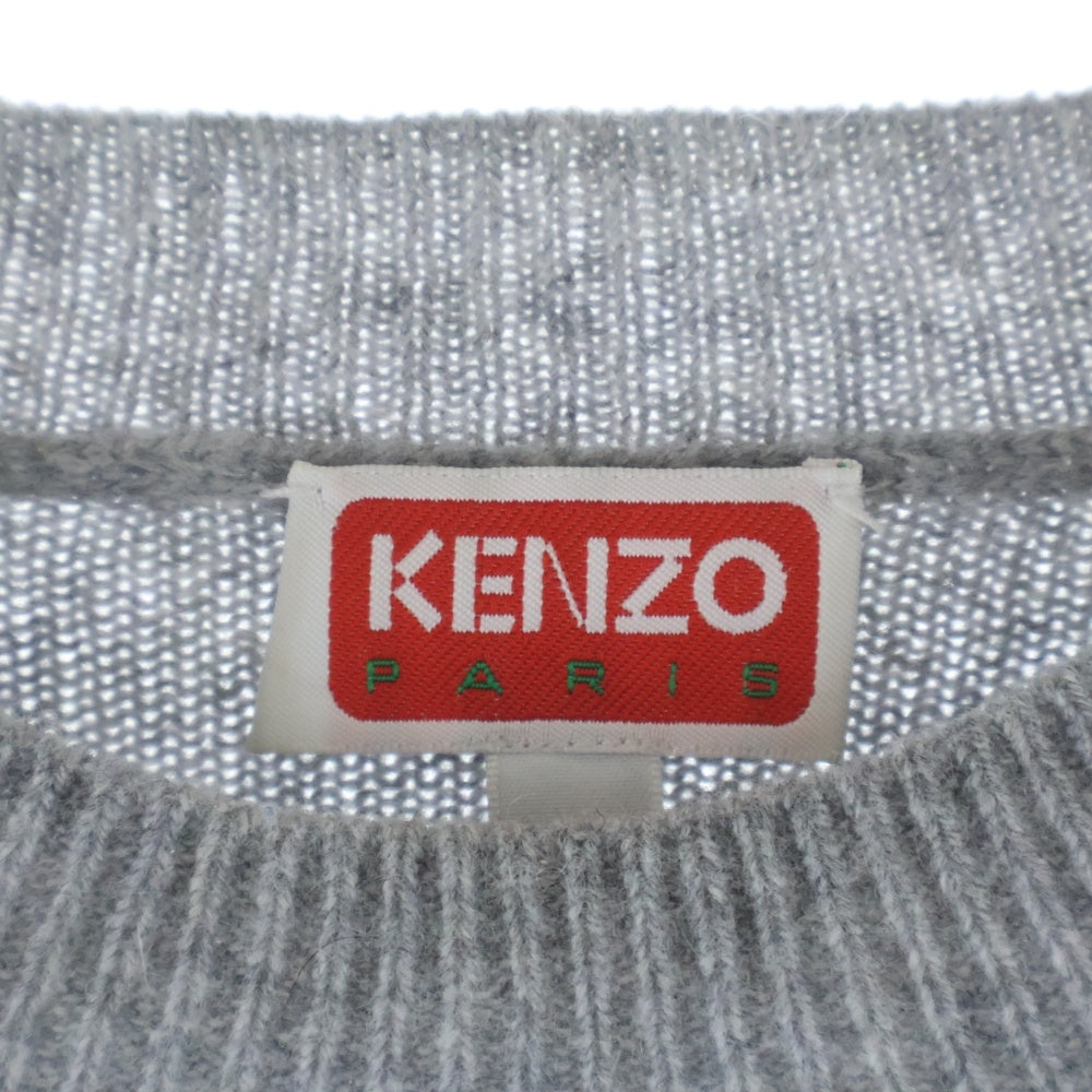 KENZO(ケンゾー) KENZO BOKE FLOWER CREW KNIT FC65PU3433LC ボケ フラワー クルーネックニットセーター グレー