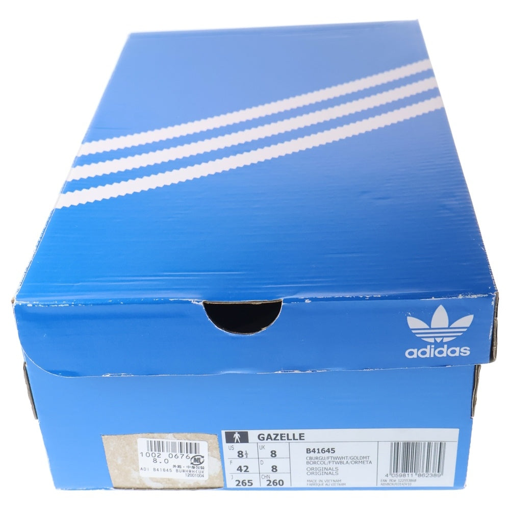 adidas(アディダス) Originals GAZELLE ガゼル スエードレザー ローカットスニーカー レッド US8.5/26.5cm B41645