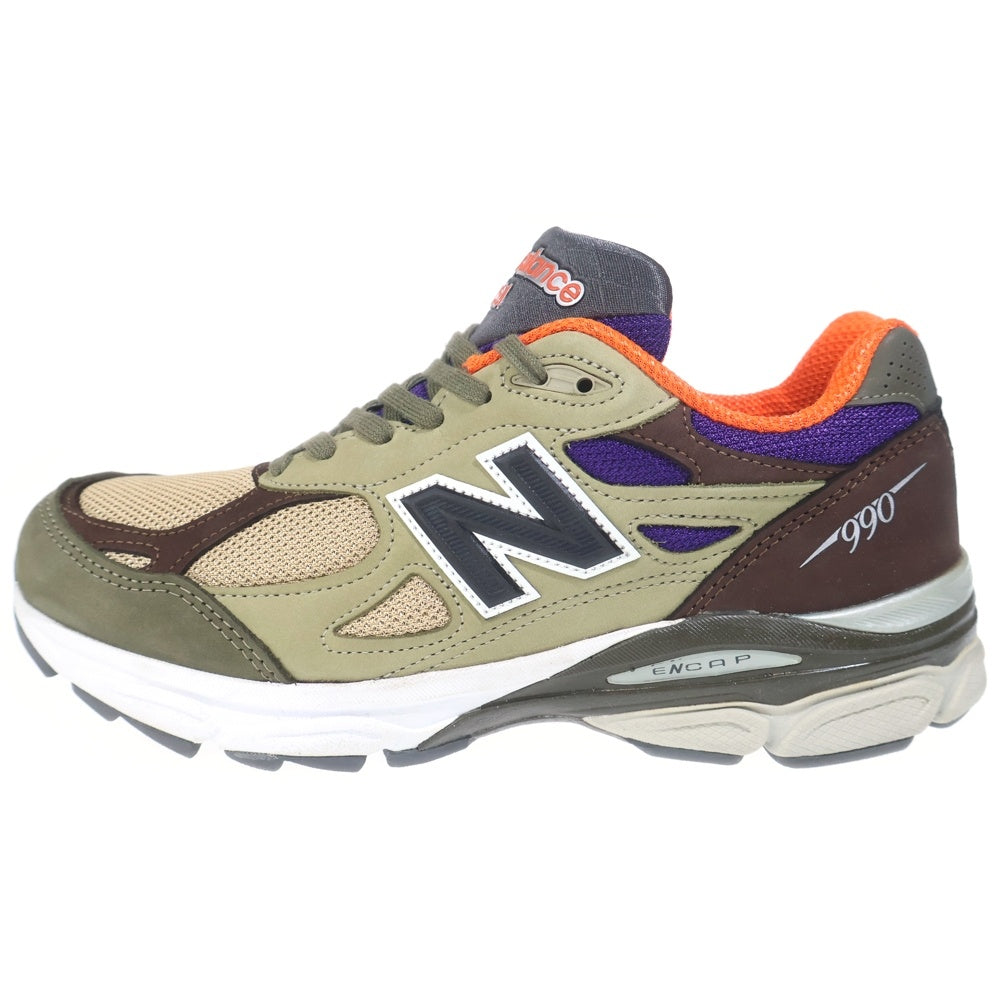 New Balance(ニューバランス) M990BT3 V3 ローカットスニーカー カーキ/ブラウン US8.5/26.5cm