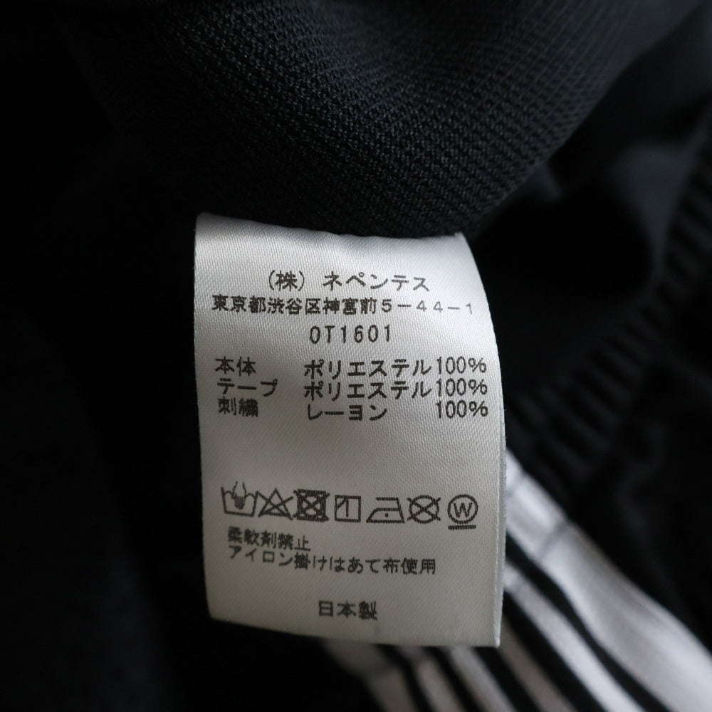 Needles(ニードルス) 23SS TRACK PANT-POLY SMOOTH OT1601 フロントワンポイントロゴ刺繍 トラックパンツ ジャージ ブラック