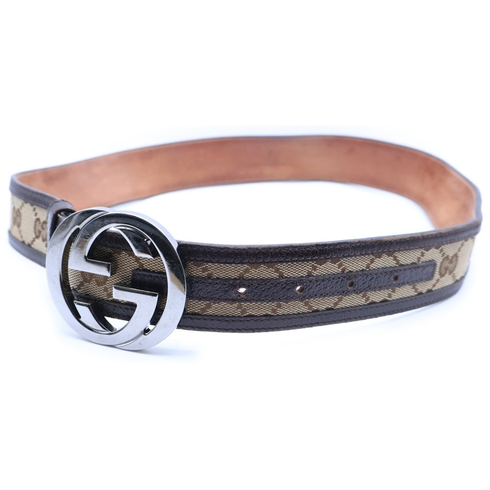 GUCCI(グッチ) インターロッキングG GGスプリーム ベルト ベージュ 114876