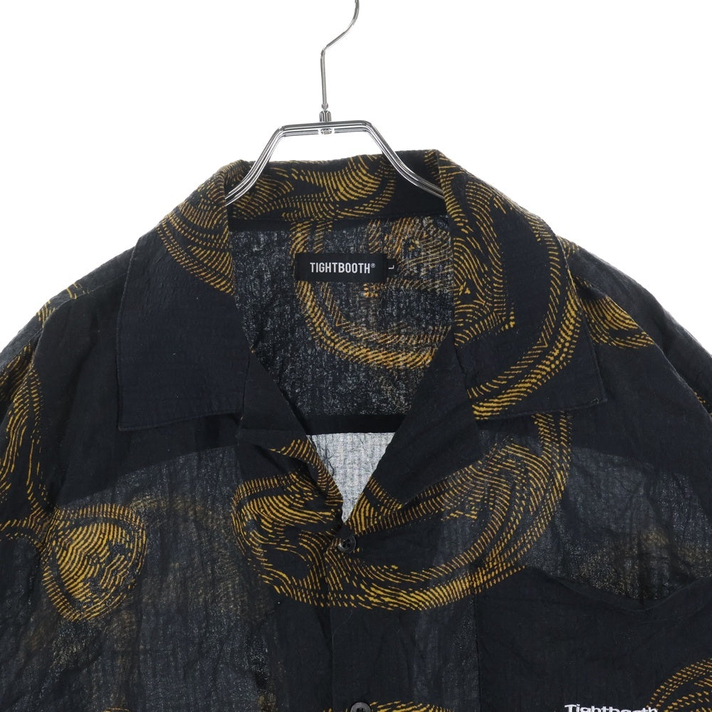 TIGHTBOOTH(タイトブース) 24SS DABS ALOHA S/S SHIRT 総柄 アロハシャツ 半袖シャツ ブラック