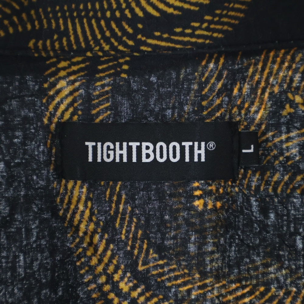 TIGHTBOOTH(タイトブース) 24SS DABS ALOHA S/S SHIRT 総柄 アロハシャツ 半袖シャツ ブラック