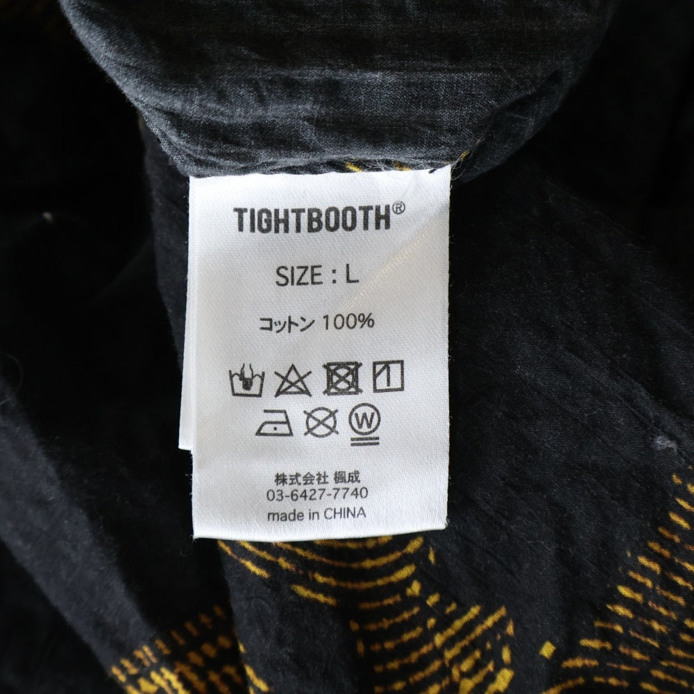 TIGHTBOOTH(タイトブース) 24SS DABS ALOHA S/S SHIRT 総柄 アロハシャツ 半袖シャツ ブラック