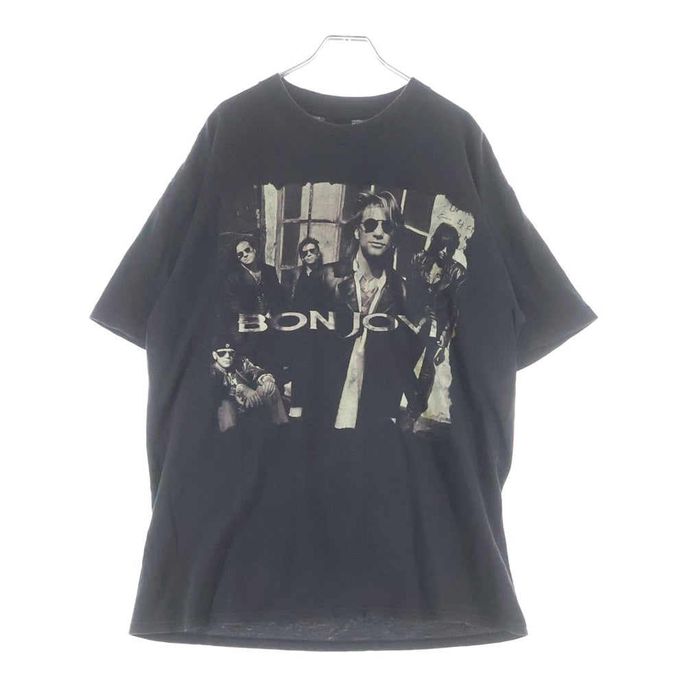 VINTAGE(ヴィンテージ) 90S BONJOVI KEEP THE FAITH TEE BROCKUM ブロッカムタグ 1992コピーライト USA製 ボンジョビ キープ ザ フェイス 両面プリントクルーネック半袖Tシャツ