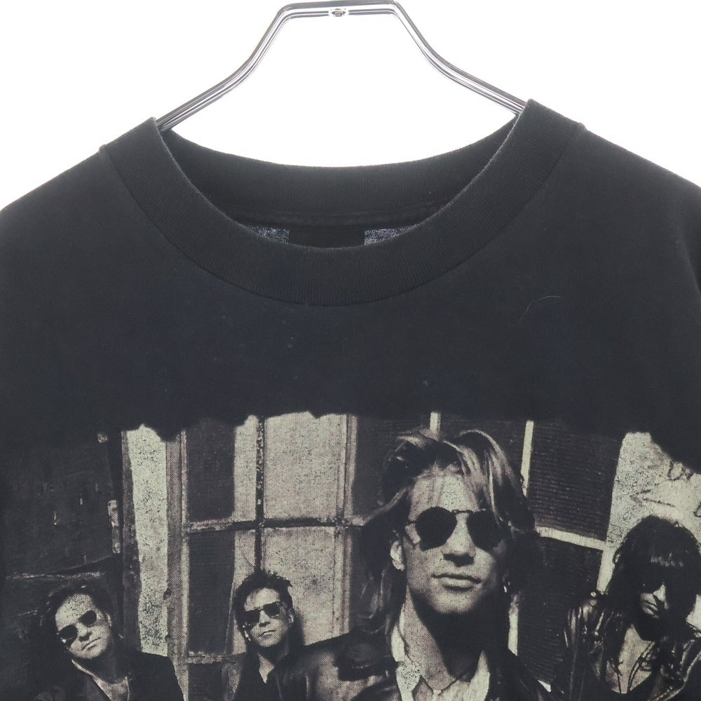 VINTAGE(ヴィンテージ) 90S BONJOVI KEEP THE FAITH TEE BROCKUM ブロッカムタグ 1992コピーライト USA製 ボンジョビ キープ ザ フェイス 両面プリントクルーネック半袖Tシャツ
