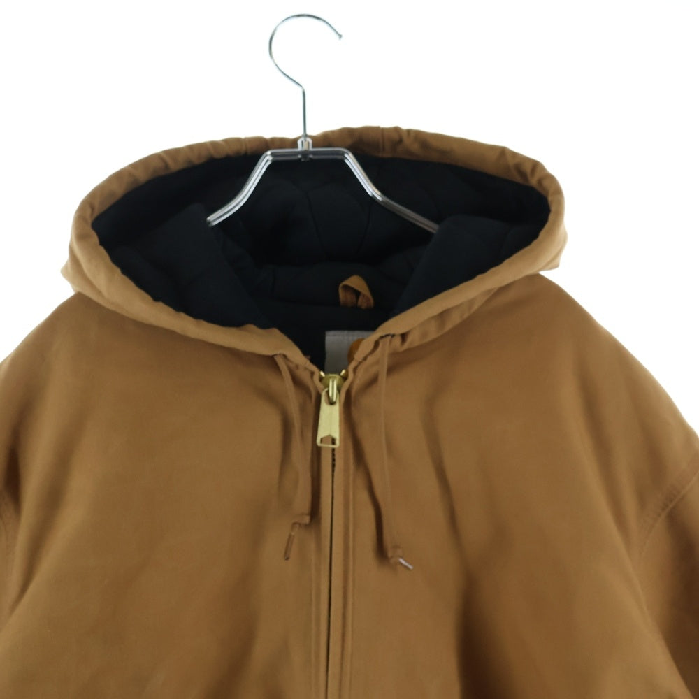 CARHARTT(カーハート) QUILTED FLANNEL LINE DUCK ACTIVE JACKET J140-BRN アクティブジャケット フーデッドワークジャケット キャメル