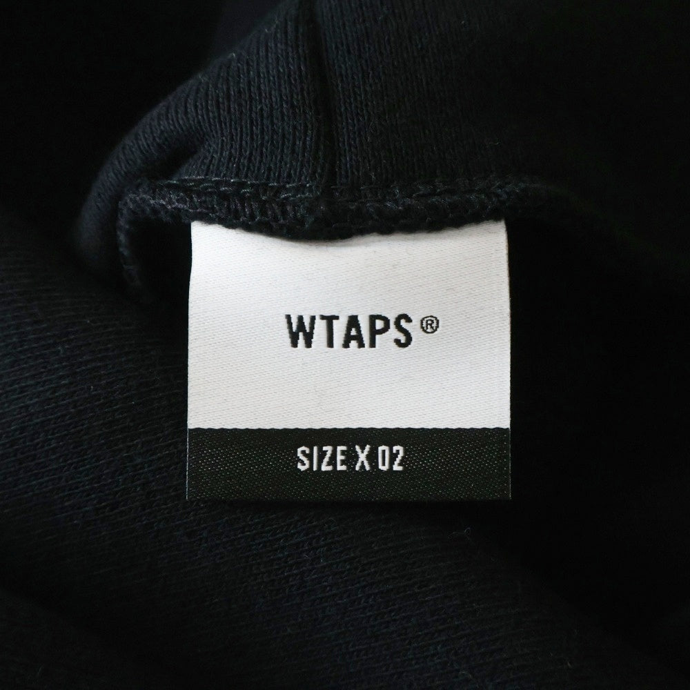 WTAPS(ダブルタップス) 24SS TNNL HOODY COTTON BLACK 両面発砲ロゴプリント プルオーバーパーカー フーディ ブラック