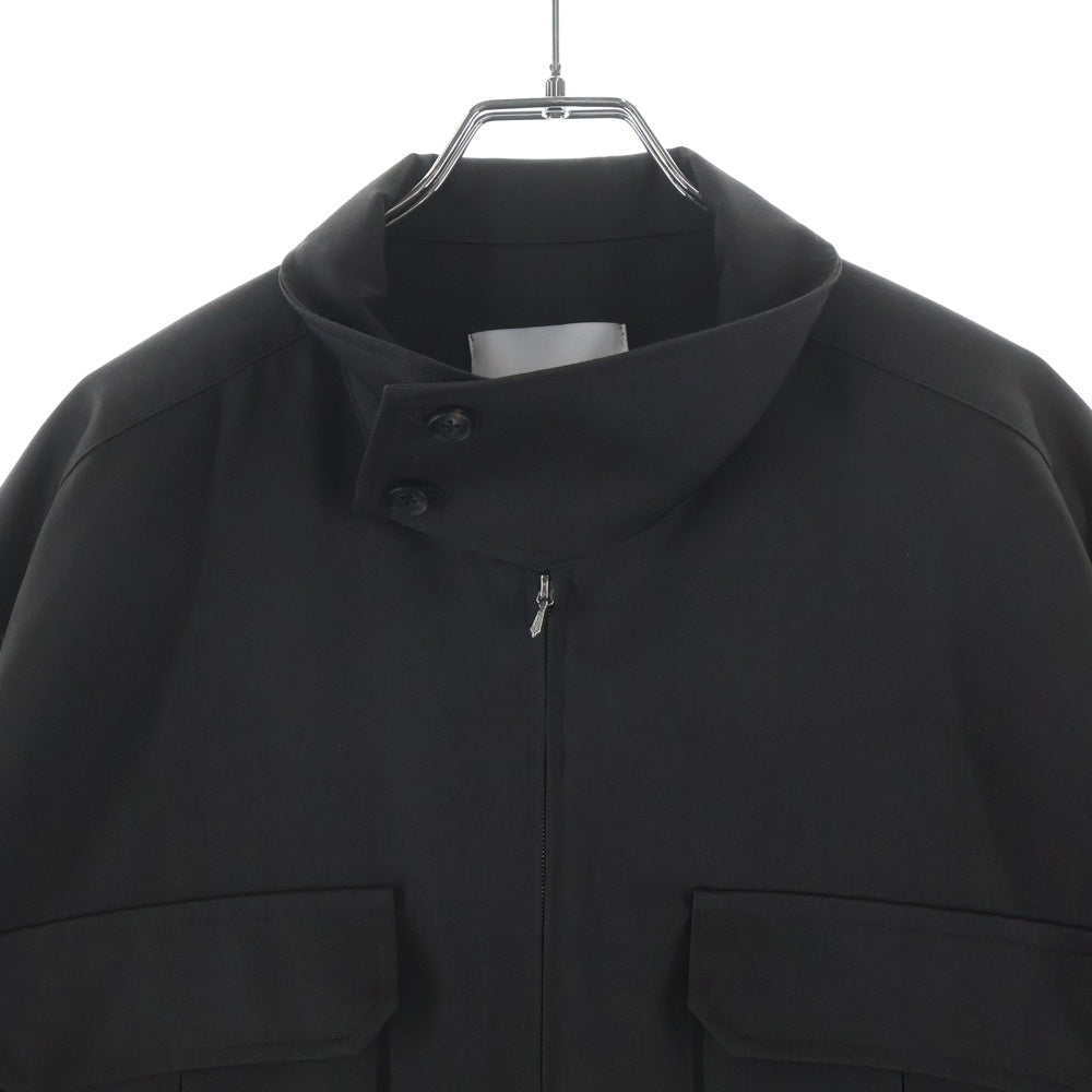 Stein(シュタイン) 25SS OVERSIZED MULTI POCKET ZIP SHIRT ST1187 オーバーサイズ マルチポケット ウールジップ長袖シャツ ブラウン