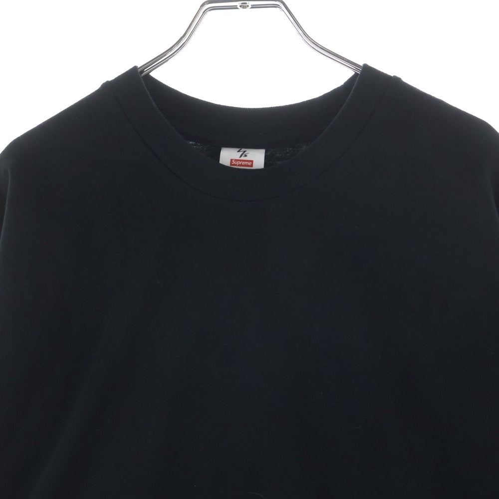 SUPREME(シュプリーム) 25AW ×Y's by Yohji Yamamoto L/S Tee ワイズ バイ ヨウジヤマモト 袖ロゴプリントクルーネック長袖Tシャツカットソー ブラック