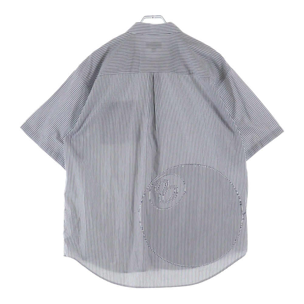 STUSSY(ステューシー) BOXY SS SHIRT 8 BALL STRIPE SHIRT 1110329 8ボールストライプ半袖シャツ ホワイト