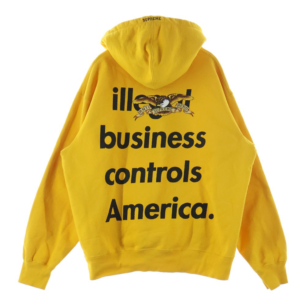 SUPREME(シュプリーム) 25AW ANTIHERO HOODED SWEATSHIRT アンタイヒーロー プルオーバーパーカー フーディ イエロー