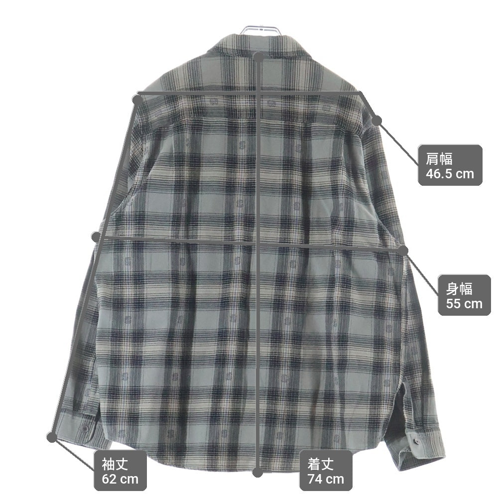 STUSSY(ステューシー) 25SS MOTIF PLAID SHIRT 1110352 チェック柄コットン長袖シャツ グレー