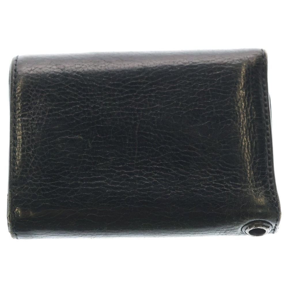 CHROME HEARTS(クロムハーツ) 3FOLD 3フォールド クロスボタン レザーウォレット 財布 ブラック BCA364